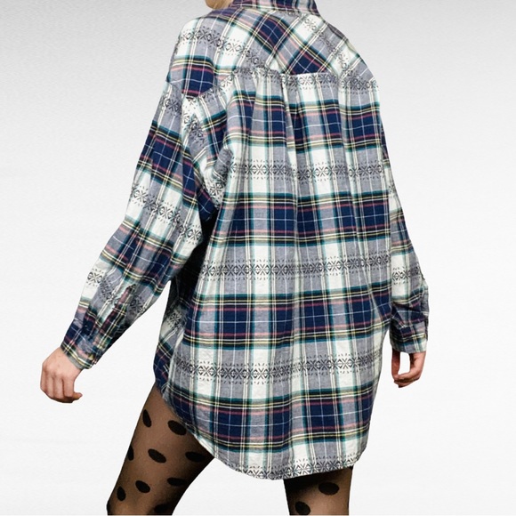 VINTAGE | 1980’s Gitano Plaid Embroidered Preppy Plus Size Button Down Shirt - Picture 5 of 14